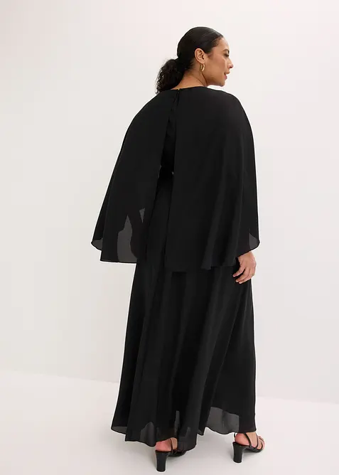 Selskapskjole av fin tyll med paljettinnfelling, bonprix