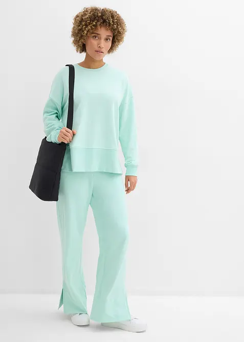 Oversized sweatshirt i bomullsmiks, bonprix