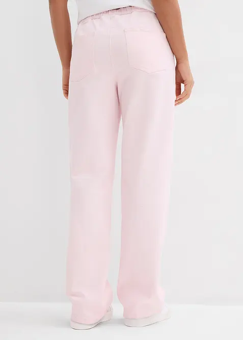 Bukse med vide ben og komfortlinning, High Waist, bonprix