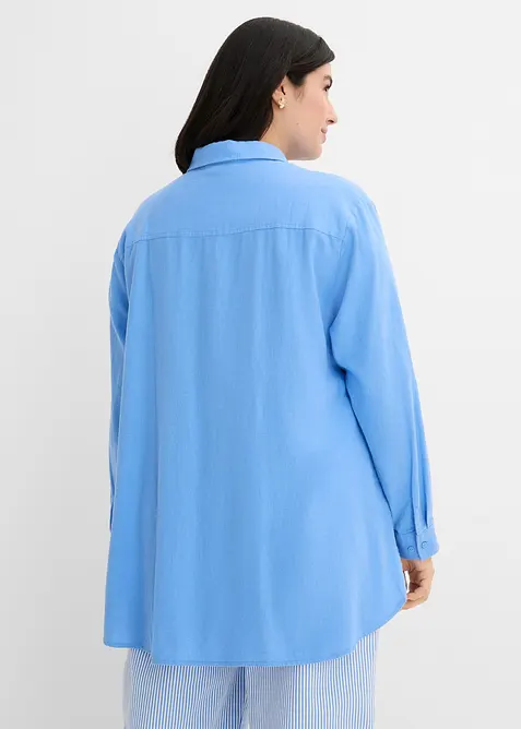 Oversized bluse i linmiks, bonprix