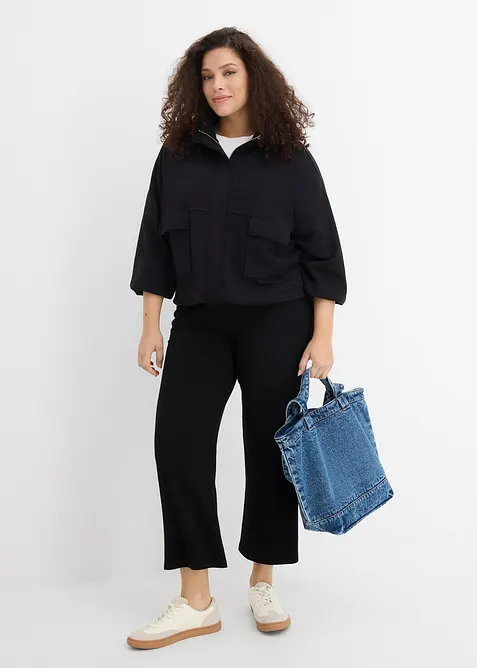 Sweatjakke i scubamateriale, bonprix