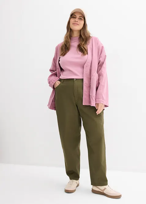 Barrel bukse med komfortlinning, bonprix