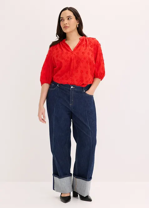 Bluse i 100% bomull, bonprix