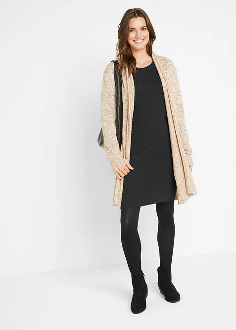 Figurn&aelig;r jerseykjole i bomull med stretch (2-pack), bonprix