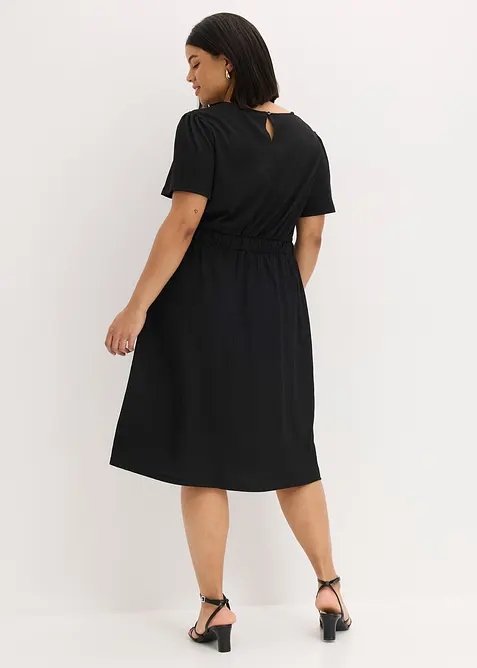 Utsvingt jerseykjole, bonprix