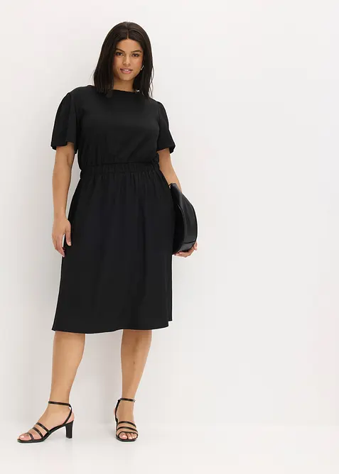 Utsvingt jerseykjole, bonprix