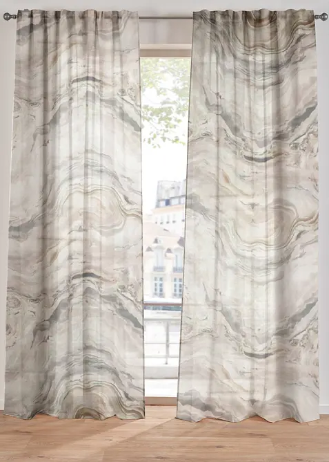 M&oslash;nstret gardin (1-pack), bonprix