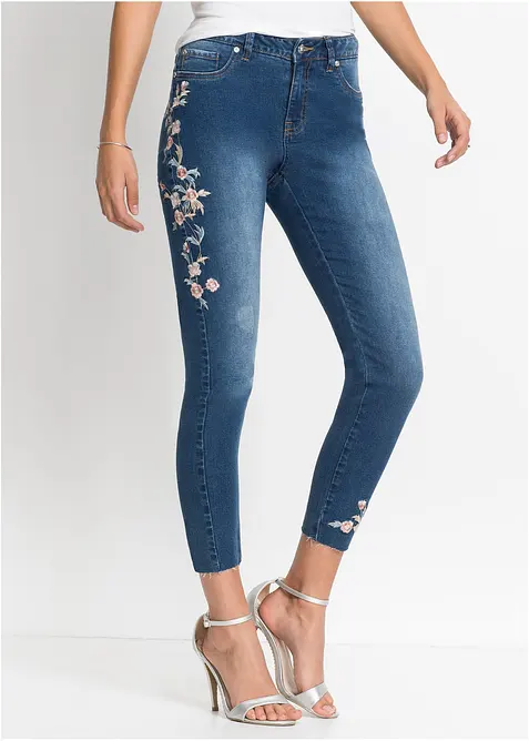 Skinny-jeans Mid Waist, kortere ben, bonprix