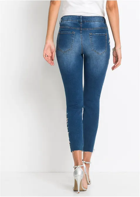 Skinny-jeans Mid Waist, kortere ben, bonprix