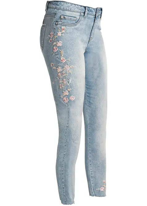 Skinny-jeans Mid Waist, kortere ben, bonprix