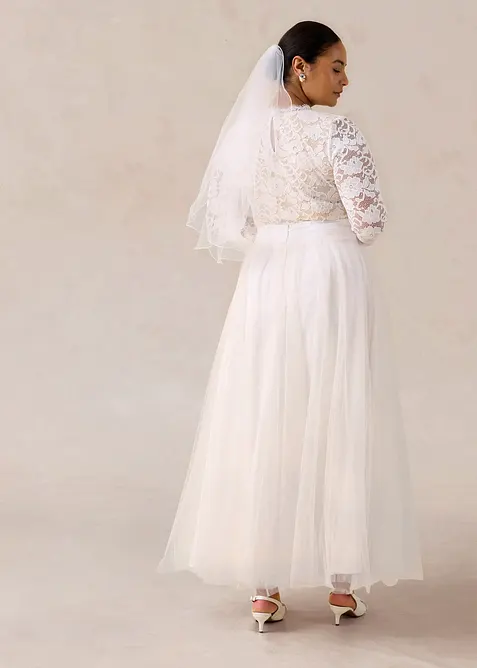 Maxiskj&oslash;rt i fin tyll, bonprix