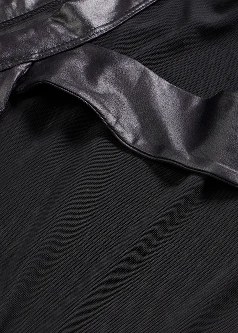 Kjole i wet look, bonprix