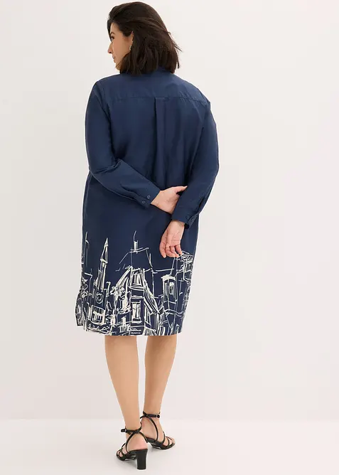 Skjortekjole i bomullspoplin, bonprix