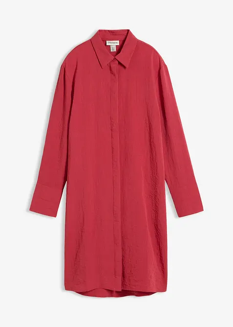 Lang skjorte i myk viskosemiks, bonprix