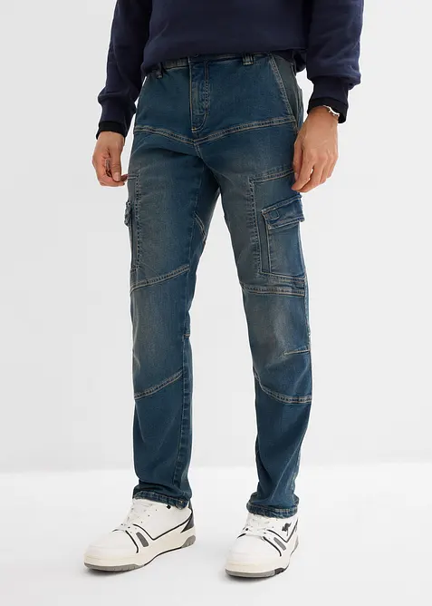 Regular Fit-cargojeans med stretch, Straight, bonprix