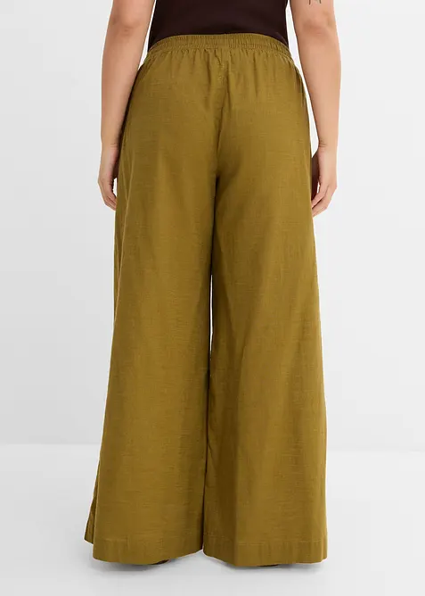 Bukse i 100% bomull med vide ben, bonprix