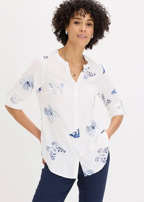 Viskose-bluse med print, bonprix