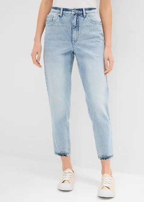 Mom-jeans High Waist, Low Stretch cropped, bonprix