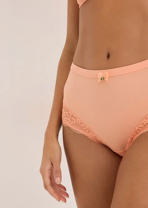 H&oslash;y truse med delikate blonder, bonprix