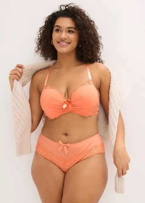 Panty med blomsterblonde, bonprix