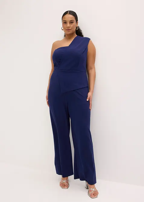 Jumpsuit i strukturert krepp, bonprix