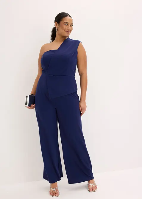 Jumpsuit i strukturert krepp, bonprix