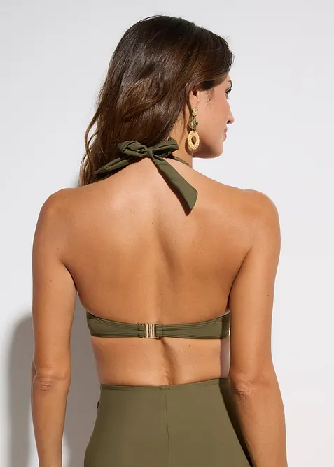 Halterneck-bikinioverdel med V-utringning, bonprix
