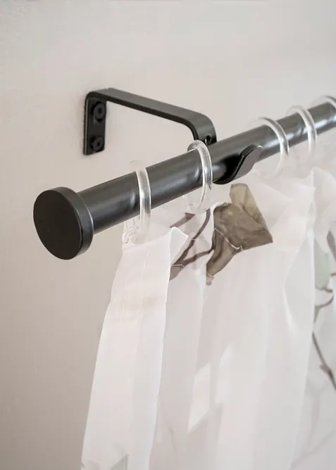 Gardinstang med endestykke - skive, bonprix