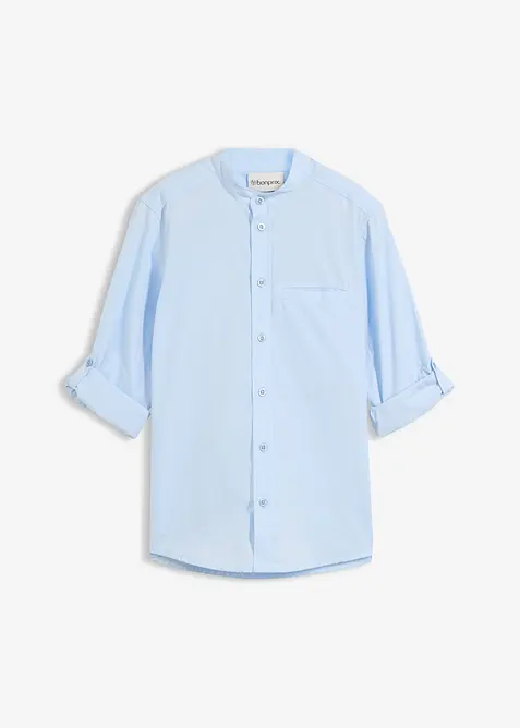 Langermet skjorte av 100% bomull med Turnup, bonprix