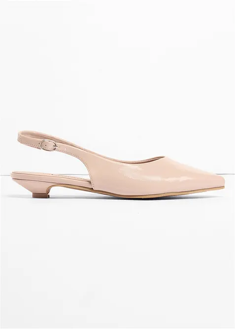 Slingback-ballerinasko i lakkstil, bonprix