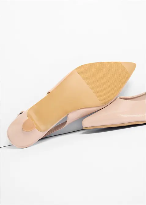 Slingback-ballerinasko i lakkstil, bonprix