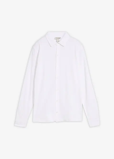 Skjorte i bomullspik&eacute; med stretch, bonprix