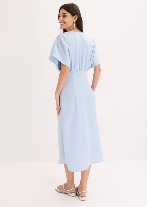 Maxikjole i blank sateng, bonprix