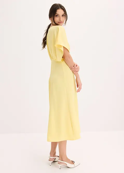 Maxikjole i blank sateng, bonprix