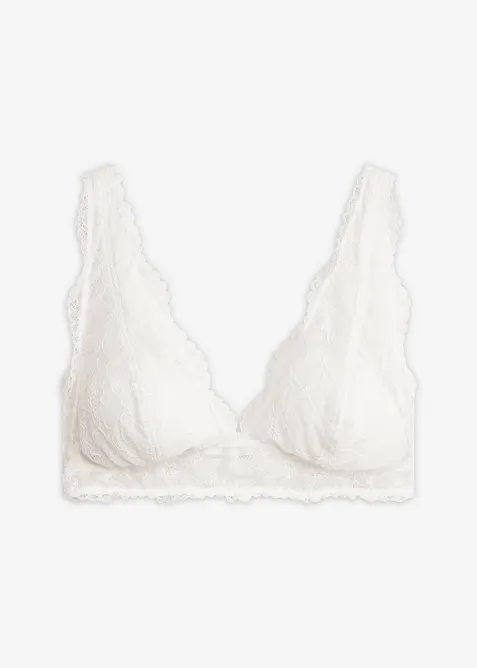 Bralette uten spiler i elegant blondemateriale (2-pack), bonprix