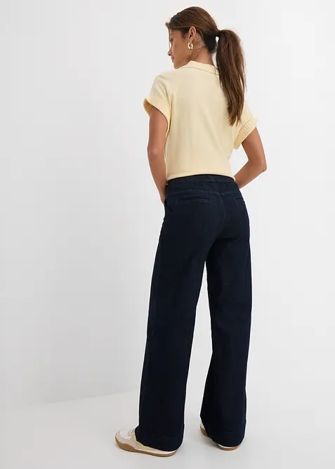 Wide Leg-jeans Mid Waist, Stretch, bonprix