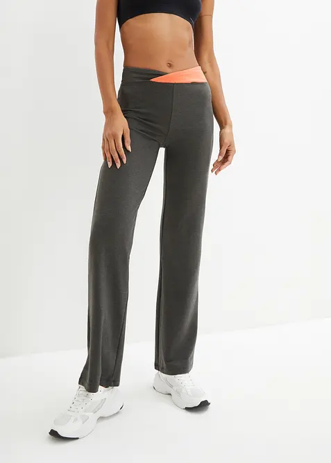 Treningsbukse i bomull, Bootcut (2-pack), bonprix