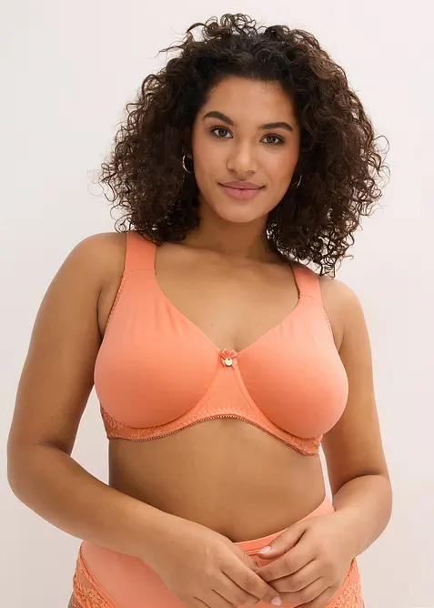 T-skjorte BH med spiler og &oslash;kologisk bomull (2-pack), bonprix