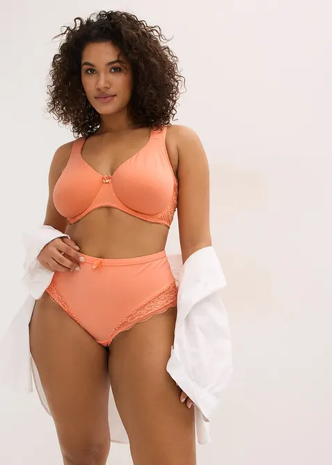 T-skjorte BH med spiler og &oslash;kologisk bomull (2-pack), bonprix