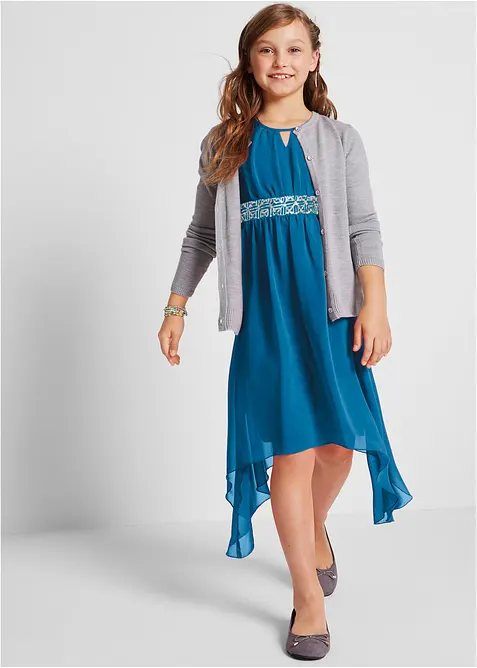 Chiffonkjole med paljetter, bonprix