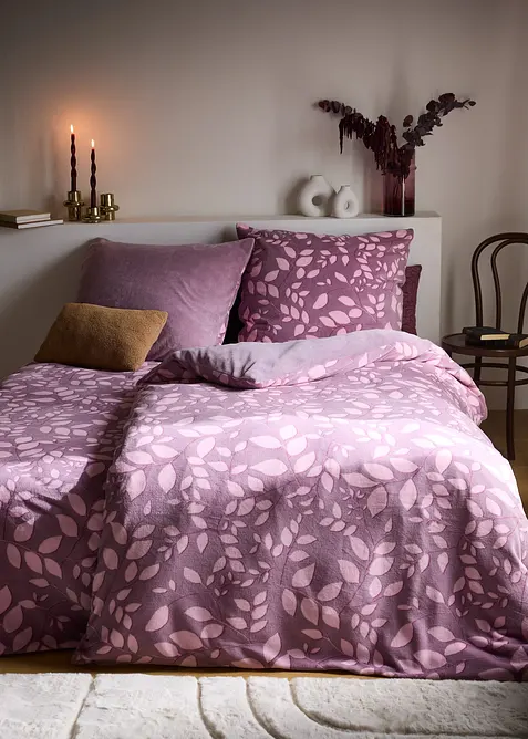 Vendbart sengesett med kasjmir-touch og blomstermotiv, bonprix