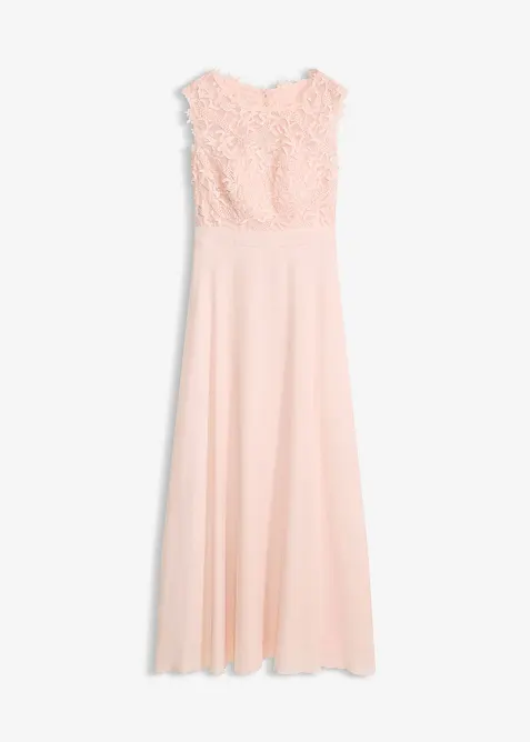 Maxikjole med blonder, bonprix