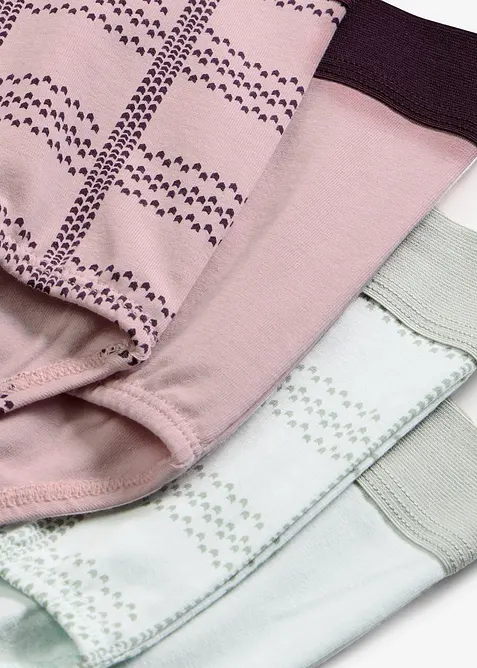 Truse med h&oslash;y midje og &oslash;kologisk bomull (4-pack), bonprix