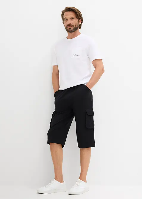 T-skjorte og lang cargo-bermudashorts (2-delt sett), bonprix