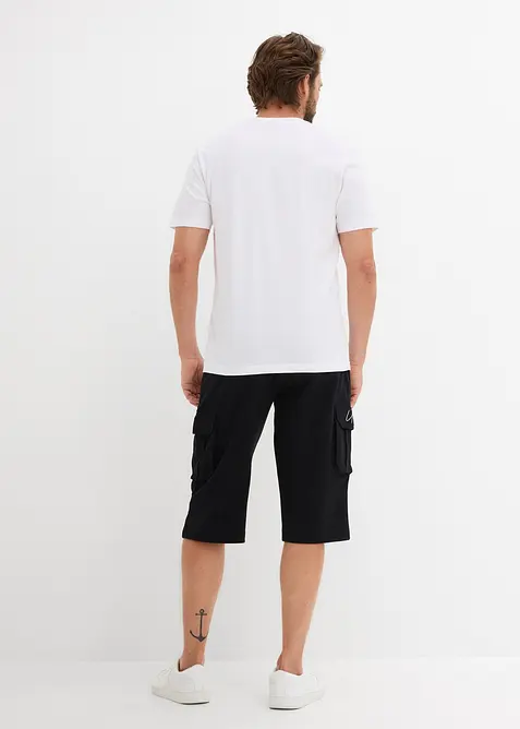 T-skjorte og lang cargo-bermudashorts (2-delt sett), bonprix