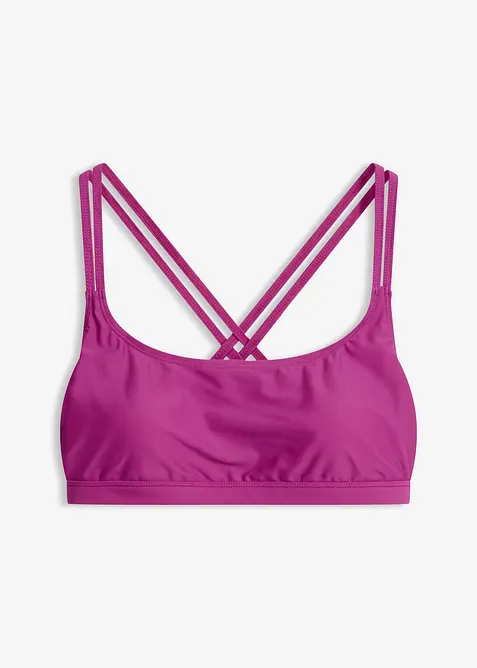 Bustier-bikinitopp med kryssende stropper, bonprix
