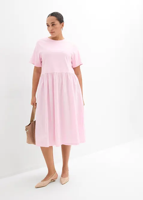 Midikjole i 100% bomull, bonprix