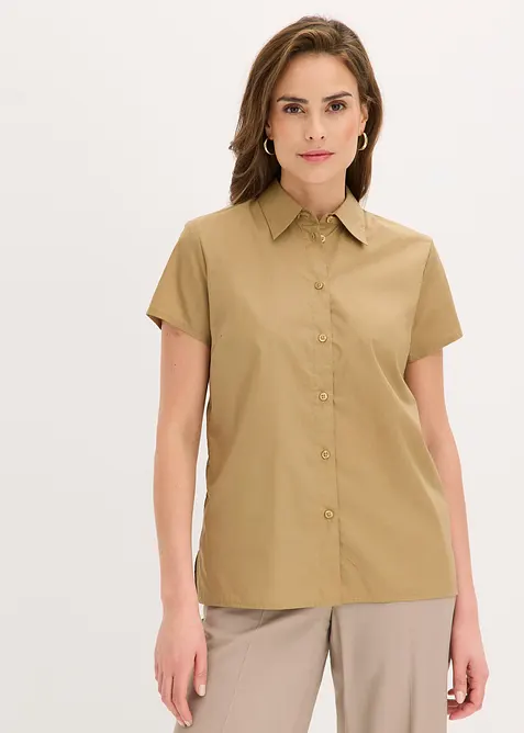 Kortermet bluse i poplin, bonprix
