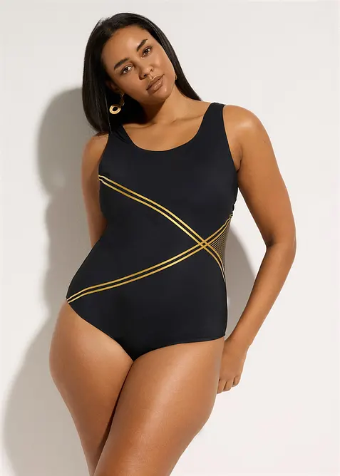 Light shape badedrakt med metallic detaljer, bonprix