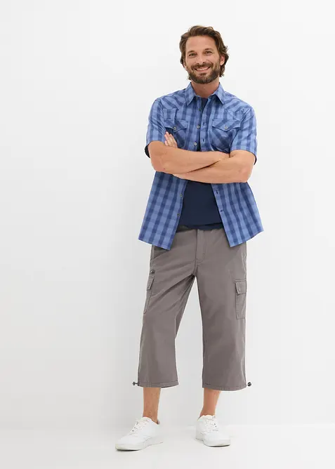 3/4-lang cargobukse med stretchlinning av 100% bomull, bonprix